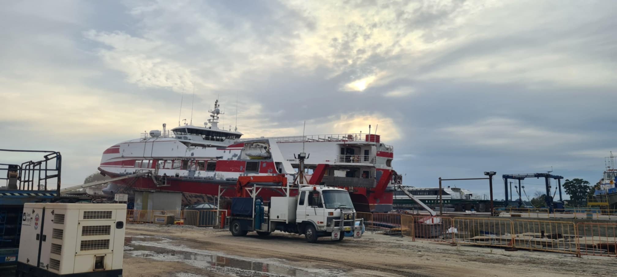 Aurora V in Yamba Slipyard.