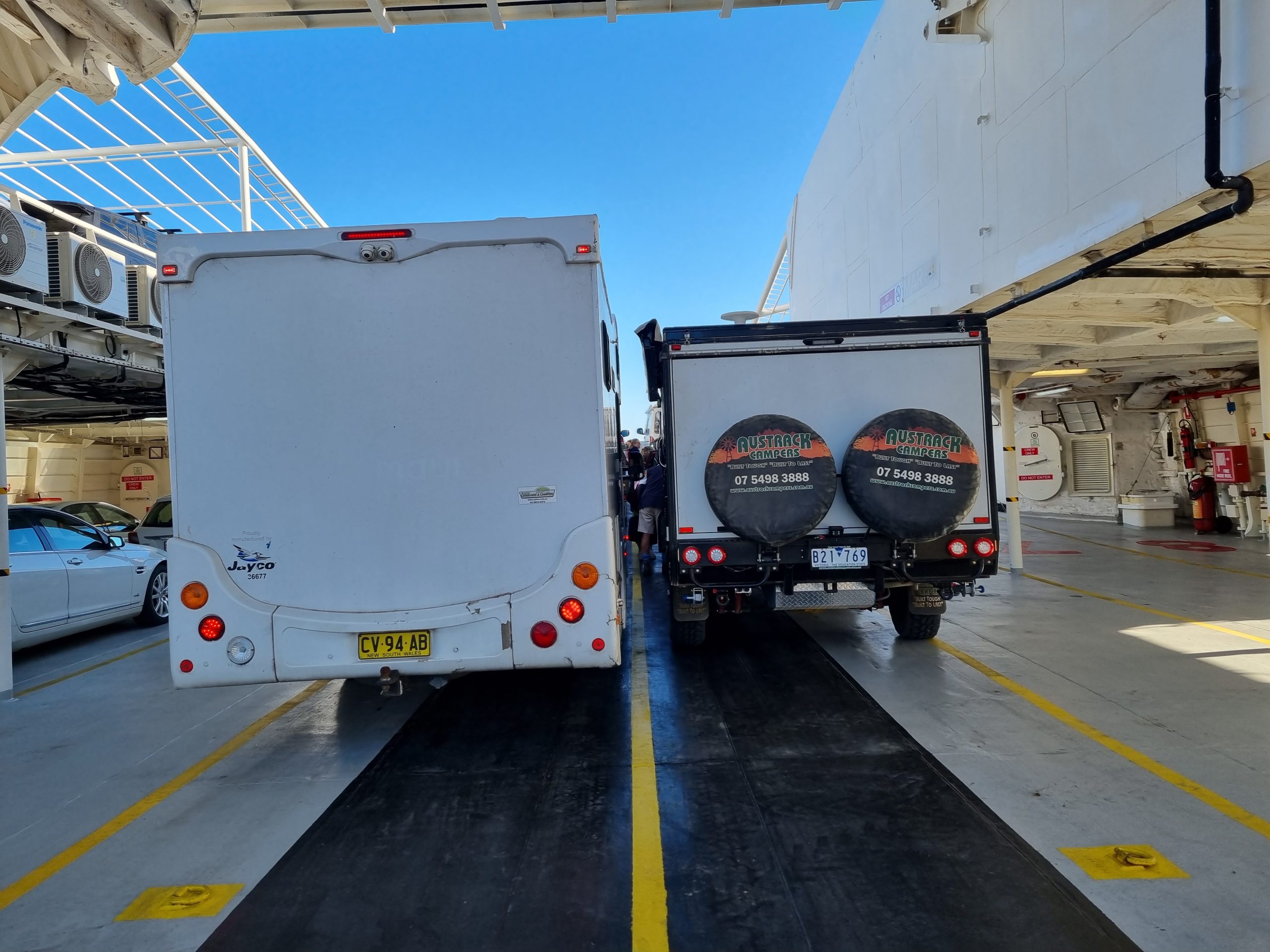 Towed vehicles on board Aurora V.